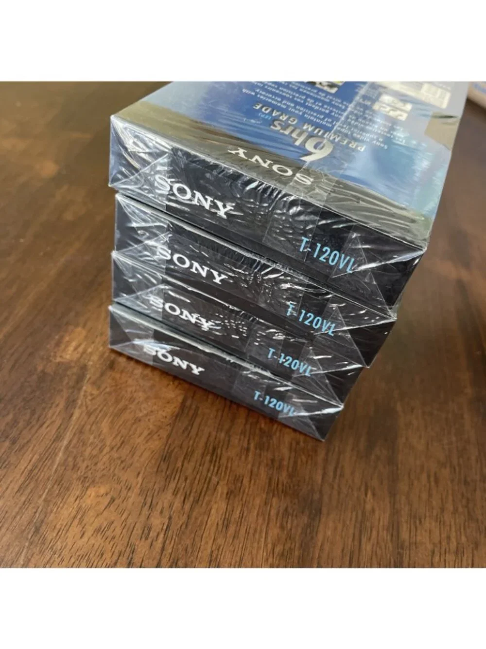 4 Pack SONY T120VL Premium Grade 6 Hrs Blank VHS Video Cassette Tapes SEALED